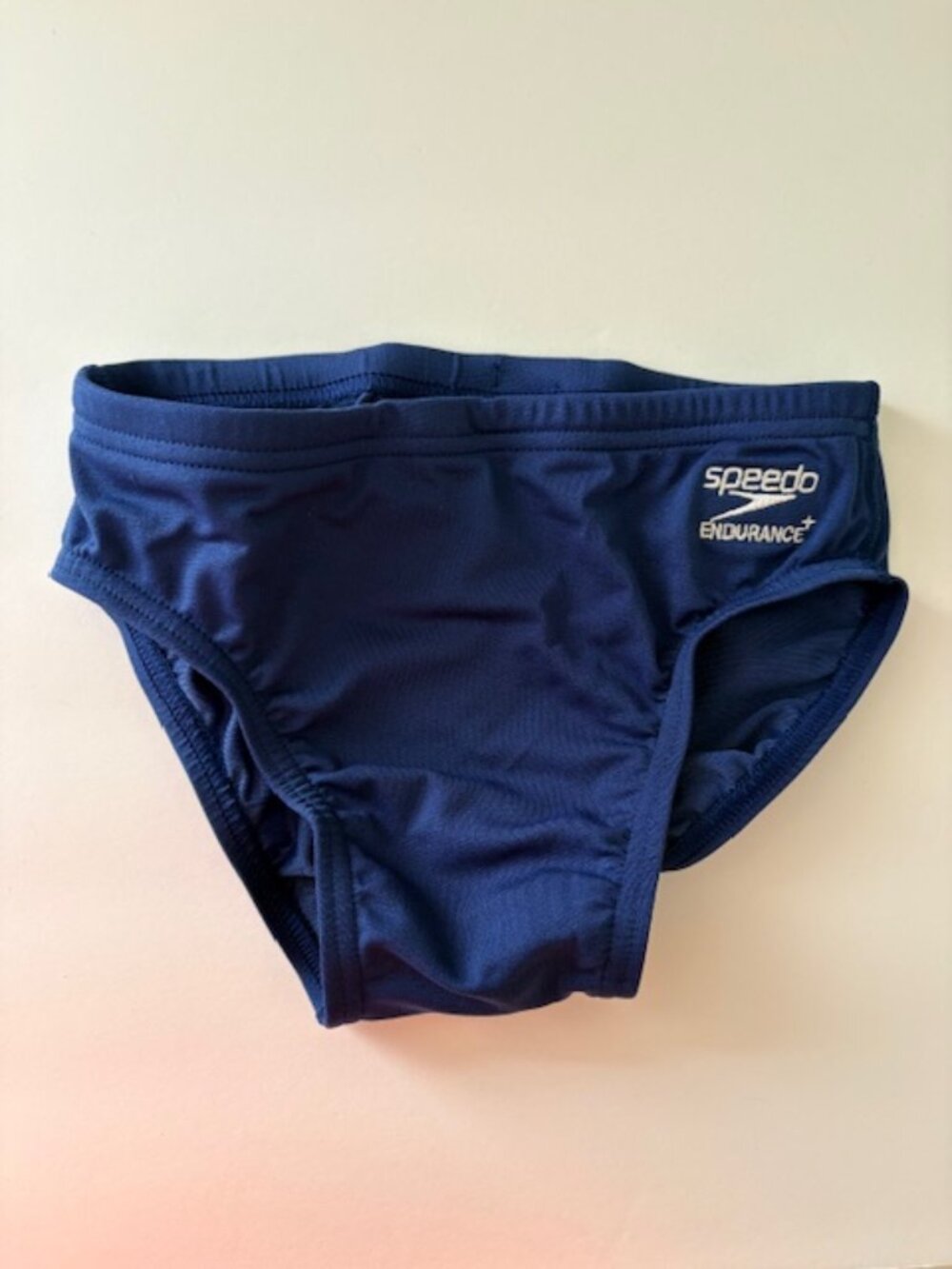 Speedo Solid Endurance+Brief Youth Boys ML 26 Swimwear Navy Competitive New
